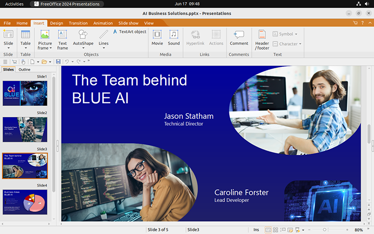 Presentations for Linux, the GDPR-compliant alternative to Microsoft PowerPoint